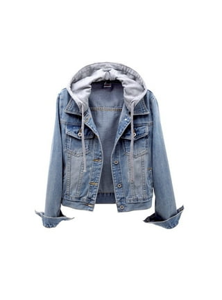 Jeans hooded jacket women's online