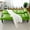 Green, variant on The 67-inch blue PVC multi-functional sofa bed, with a foldable and cup holder design, makes it extremely convenient to turn the living room into a guest room