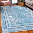 thumbnail image 3 of Floral Decorative Rug, Romantic Composition of Love Flowers Blossoming Artwork in Pinkish Design, Quality Carpet for Bedroom Dorm and Living Room, 6 Sizes, Deep Sky, by Ambesonne, 3 of 4