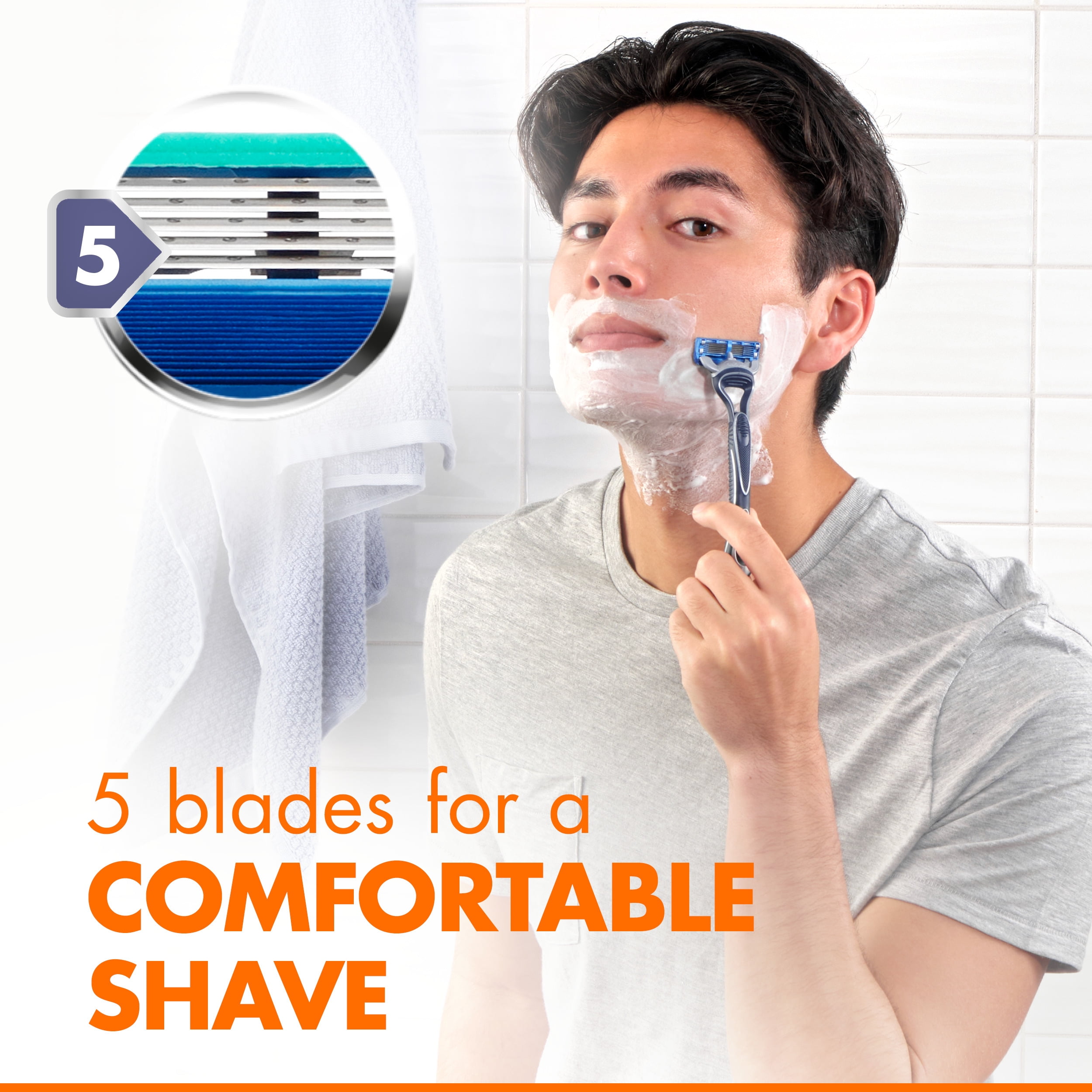 Gillette Sensor5 Men's Disposable Manual Razors, 2 Count Gillette Sensor5 Men's Disposable Manual Razors, 2 Count