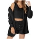 thumbnail image 1 of Conjunto de pijama de 3 piezas para mujer: abrigo con capucha de franela, chaleco y pantalones cortos, ropa de dormir suave y cálida, tallas S-XXXL, ropa de estar por casa para invierno, 1 of 4