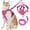 Pink, variant on Cat Harness and Leash, Reflective Cat Harness Escape Proof for Walking, Adjustable Kitten Harness and Leash Set,4 Buckles Easy Control Breathable Cat Vest Harness for All Types of Cats