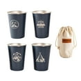 thumbnail image 1 of 4x Juego de taza de acero inoxidable para exteriores con bolsa de transporte Tazas de café y té Taza de cerveza de vino Tazas de bebida de 350 Sunnimix Copas al aire libre, 1 of 8