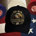 thumbnail image 2 of WKSCLPAI Veterans' Pride Hat, DD-214 Military Black Adjustable Baseball Cap, Eagle Printed Commemorative Veterans Day Baseball Cap, 2 of 6