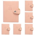 thumbnail image 2 of Leather-Look Notebook, Oimcto Pocket-Sized Journal, Softcover with Button, & Lightweight for Class Notes, Daily Records, Great Gift, Pink, 5 Pcs, 2 of 5