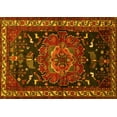 thumbnail image 1 of Ahgly Company Machine Washable Indoor Rectangle Persian Yellow Traditional Area Rugs, 7' x 9', 1 of 4