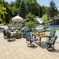 thumbnail image 5 of ARDEN Outdoor Deep Seat Cushion Set (4-Pack), 24 in x 24 in, Weather-Proof, Rain-Proof, Fade Resistant Patio Cushion for Chair, Sofa, and Couch Sapphire Aurora Blue Damask, 5 of 9