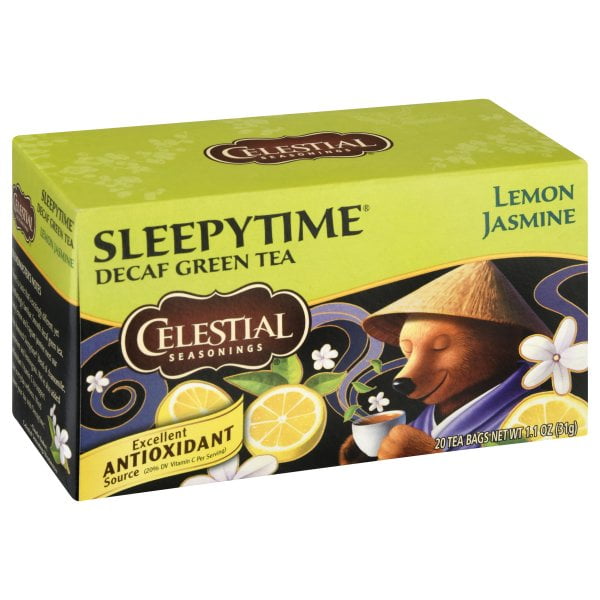 Celestial Seasonings Sleepytime Decaf Lemon Jasmine Green Tea Bags with