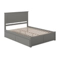 thumbnail image 2 of Bowery Hill Full Solid Wood Platform Bed with Storage Drawers in Gray, 2 of 5