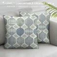 thumbnail image 3 of Shiartex Throw Pillow Covers Geometric Watercolor Moroccan Texture Sage Green Pillowcase Decorative Square Cushion Case with Zipper Soft Warm  Pillow Cover for Couch Bed, 3 of 5