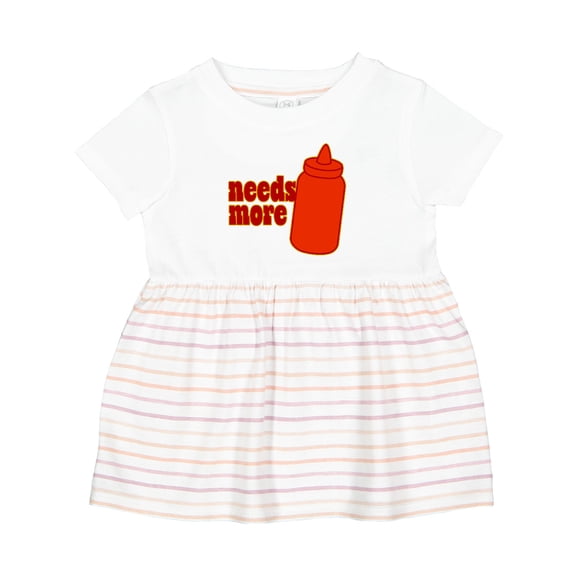 Inktastic Needs More Ketchup Girls Baby Dress