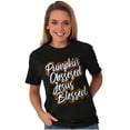 thumbnail image 5 of Fall Pumpkin Obsessed Jesus Blessed Women's Graphic T Shirt Tees Brisco Brands X, 5 of 6