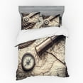 thumbnail image 2 of Ambesonne Compass Bedding Set 3 Pcs, Nostalgic Maritime Tools, Twin XL, Taupe Beige, 2 of 3