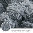 thumbnail image 5 of XeGe 3 Piece Fluffy Faux Fur Duvet Cover Set Queen, Luxury Ultra Soft Velvet Shaggy Plush Bedding Set, Fuzzy Comforter Cover with 2 Furry Pillow Cases, Zipper Closure, Queen Size, Light Grey, 5 of 7