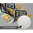 thumbnail image 6 of S4sassy Self Adhesive Wallpaper, Floral Tile Wallpaper, Yellow Removable DIY Vinyl Tile Pattern Wall Covering, Textured Peel and Stick Contact Paper for Entryway wall, Kitchen Backsplash-25"x120", 6 of 8