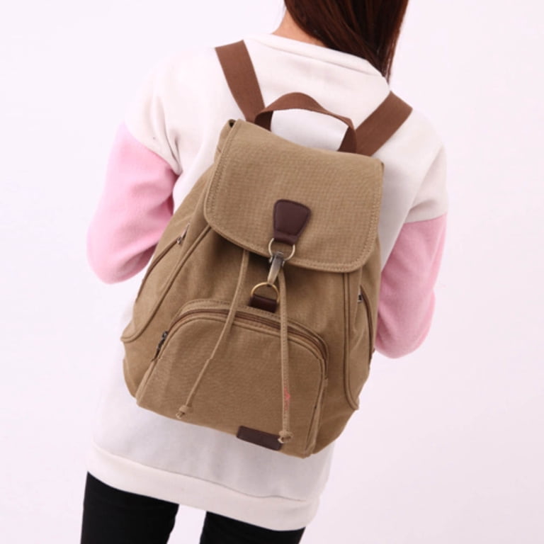 SDJMa Vintage Canvas Backpack Purse for Women Men, 11.8 display picture 2