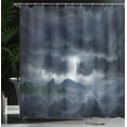 thumbnail image 4 of Ambesonne Blue Shower Curtain, Stromy Sky over Mountains, 69"Wx84"L, Blue, 4 of 5