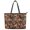 Autumn Dog Leaves, variant on Uourmeti Fall Village Scene Satchel Purse for Travel, PU Leather Saddle Handbag with Casual Durable Top Handle Tote Bag