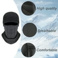 thumbnail image 3 of Winter Face Mask for Men Balaclava Fleece Neck Gaiter Cold Weather Head Cover Thermal Hat Gray, 3 of 9