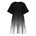 thumbnail image 3 of Erwazi Dresses for Women Summer V Neck Ruffle Sleeve A Line Tiered Flowy Casual Mini Beach Dress with Pockets, 3 of 5