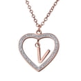 thumbnail image 1 of Collar de Mujer Corazón con Inciales LuckyLy, Modelo Adina rosa UNITALLA, 1 of 7