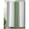 thumbnail image 2 of Boanket Polyester Fabric Gray Sage Green Shower Curtain, Modern Gradient Geometric Waterproof Bathtub Curtain Bathroom Decor Set with Hooks 72 x 72 Inches,, 2 of 6