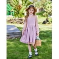 thumbnail image 5 of Arshiner Girls Dresses Contrast Mesh Puff Long Sleeve Mock Neck Formal Party A Line Short Tulle Dres, 5 of 5