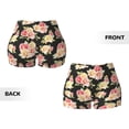 thumbnail image 5 of Naloa Rose Flowers Biker Shorts for Women Seamless Scrunch Short Women’s Yoga Shorts for Gym Running Sport Shorts - Medium, 5 of 9
