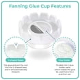 thumbnail image 2 of Glue Ring Glue Cup Holder 200PCS Eyelash Extension Supplies, Blossom Ring Cup with 2 Rolls Glue Point, Create Fans, Lashing Supplies Kit, 2 of 4