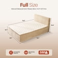 thumbnail image 3 of Ovios Full Size All-in-One Floor Bed in a Box, 16.7" Upholstered Compressed Foam Mattress with Headboard, No Assembly Required, Beige, 3 of 8