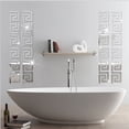 thumbnail image 3 of 10PCS 4.5CM Mirror Wall Stickers Waistline Border Wall Decals Lightweight High Temperature Resistance Waist Line Sticker Acrylic Mirror Decoration, 3 of 5