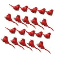 thumbnail image 3 of Adornos artificiales de pájaro rojo para , decorativos con clip, simulación realista de pájaro rojo, para jardineras de patio interior., 3 of 8