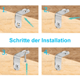 thumbnail image 4 of Soportes en L de metal de alta calidad, fácil instalación, juntas de refuerzo en ángulo recto para la construcción de muebles, soporte de esquina de acero inoxidable resistente a la oxidación para, 4 of 7