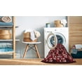 thumbnail image 2 of Ahgly Company Tapis Rond Lavable en Machine Intérieur Transitionnel Rouge Indien, 7 Pieds Rond, 2 of 7