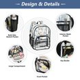thumbnail image 5 of PVC Transparent Backpacks Clear Backpack for Travel and Outings Cute Bunny with Butterflies, 5 of 7