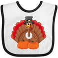thumbnail image 3 of Inktastic Thanksgiving Turkey with Pumpkin Boys or Girls Baby Bib, 3 of 4