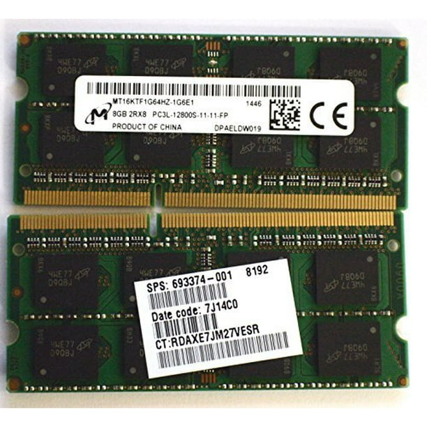 Hp Original 16gb 2 X 8gb Pc3l Ddr3l 1600 Sodimm For Notebooks Pn Walmart Com Walmart Com