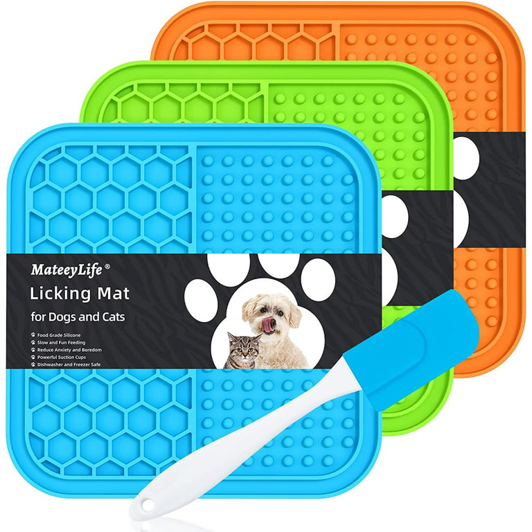 WINYPET Lick Mat for Dogs 2PCS Large, Dog Lick Mat, Durable Suction for  Grooming, Playdate & Healthy Treats, Calms, Soothes and Reduces Dog  Anxiety, Licky mat for Dogs