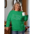 thumbnail image 2 of America Land Women Sweatshirt, Female Large, 2 of 4