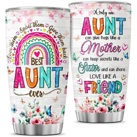 

Auntie Aunt Gifts Tumbler 20 Oz With Lid And Straw Best Aunt Like Mother Aunt