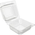 150 Pcs 5 X 5 Inch Clear Thick Plastic Hinged Take Out Containers 150-pcs-5-x-5-inch-clear-thick-plastic-hinged-take-out-containers