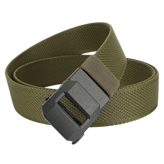 Tactical Nylon Belts for Men Casual Stretch Wide Belt for Hiking Rigger Work Simple Stylish Waistband Army Green One Size