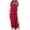 Wine red, variant on QINCAO Maxi Dresses for Women Short Sleeve V Neck Casual Loose Long Split Dresses with Pockets,S(4-6)
