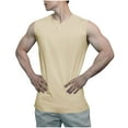 thumbnail image 2 of ALLLIST Men's Tank Tops Workout Gym Henley Neck Pullover Quick Dry Solid Breathable Yellow Activewear for Men Size M-3XL, 2 of 5
