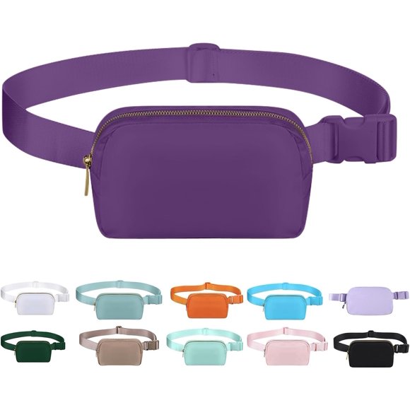 shiyou-Crossbody Bag for Women with Adjustable StrapBelt Bag for Woman Fanny Pack Lulu Dupes, Waterproof Cross Body Bag for Workout Hiking Running Travel(Deep Purple)