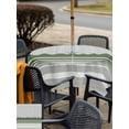 thumbnail image 5 of Outdoor Tablecloths with Umbrella Hole & Zipper, Dark Green Striped 60x60 Inch Square Tablecloths, Abstract Modern Geometric Stripes Waterproof Table Cloth, Patio/Pool/Picnic Table Covers, 5 of 8
