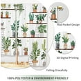 thumbnail image 2 of Boho Floral Kitchen Curtains Flower Green Plant Small Short Cafe Window Curtains Cactus Cottagecore Farmhouse Country Bathroom Window Drapes Treatment Tier Curtains 2 Panels (27.5x39 Inch), 2 of 6
