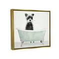 thumbnail image 3 of Stupell Industries Raccoon In A Tub Funny Animal Bathroom Drawing Metallic Gold Framed Floating Canvas Wall Art, 16x20, by Stellar Design Studio, 3 of 5