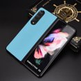 thumbnail image 3 of Allytechgroup Slim Fit Phone Case for Samsung Galaxy Z Fold4, Hard PC PU Leather Back Cover Anti-Scratch Drop Protection Shockproof Case Cover for Galaxy Z Fold 4, Skyblue, 3 of 5