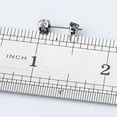 thumbnail image 4 of Aretes para hombre con simulados, circonita cúbica forma forma forma , pendientes de plata, 4 of 9